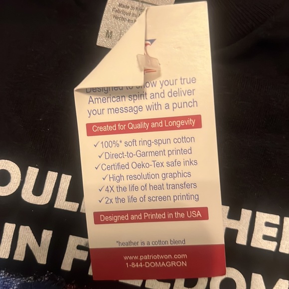 I would rather die in freedom, then live without it men’s T-shirt, size medium - Picture 4 of 4